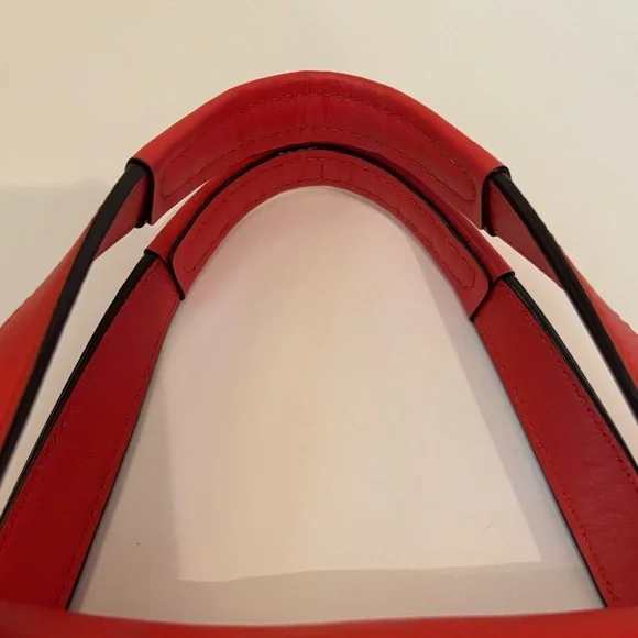 Coach Handbag Campbell Leather Small Flap Satchel Crossbody Hot Orange F27231 - Picture 9 of 12